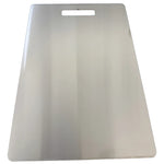 Tabla De Cortar Alimentos En Acero Inoxidable 23 Cm X 34cm Lisa Gris