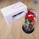 Rosa Eterna Roja Luz Led Alumbra Regalo Detalles Mujer Rojo