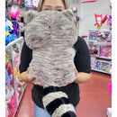 Mapache De Peluche Importado Tierno Y Suave 40cm Gris