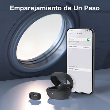 Audifonos Bluetooth Inalambricos 1Hora In-Ear Manos Libre Buds AUT208N Bluetooth 5.3 Para Celulares Color Negro