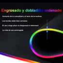 Rgb Alfombrilla De Ratón Iluminada Led Colorido Para Juegos Negro