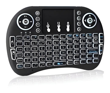Mini Teclado Inalámbrico Airmouse Android Smart Tv Iluminado Mouse Color Teclado Black