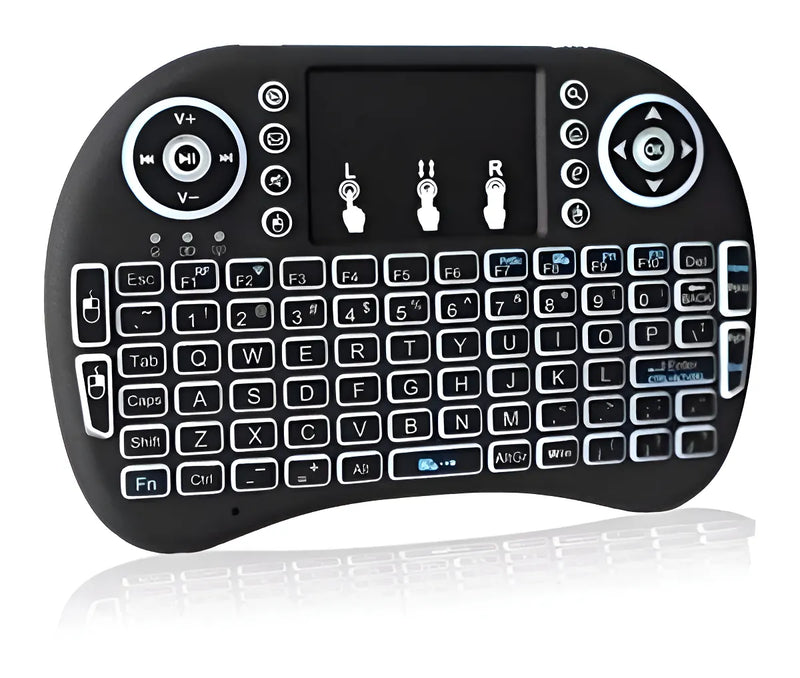 Mini Teclado Inalámbrico Airmouse Android Smart Tv Iluminado Mouse Color Teclado Black