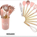 Set De 12 Utensilios De Cocina Silicona Resistentes Al Calor