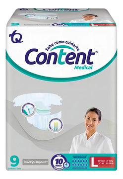 Pañal Content Medical Adulto X9 Talle TALLA L X9 UND