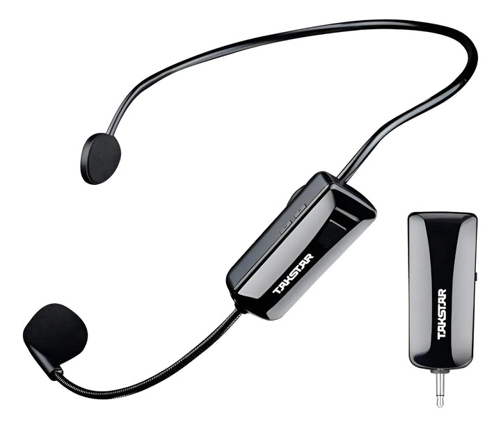 Micrófono Diadema Uhf Takstar Hm200w Largo Alcance Negro