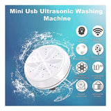 Mini Lavadora Portátil Giratoria Turbina Ultrasónica Viaje C Blanco