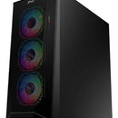 Chasis Gamerjx121 Dark Steel E-atx + 6fans Argb Negro