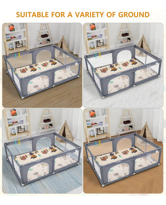 Parque Infantil Ultra Seguro Con Alfombra 79x59in