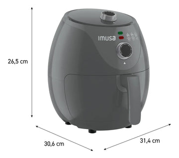 Freidora De Aire Imusa Air Fryer Esencial 3,2 Litros Gris