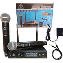 Micrófono Inalámbrico Doble Uhf Américan Sound Twm352 Color Negro