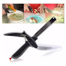 Clever Cutter Cortador Cocina 2 En 1 Cuchillo Tijeras Mesa Blanco