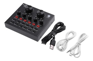 Mini Mezclador Audio En Vivo, Tarjeta De Sonido Externa Usb