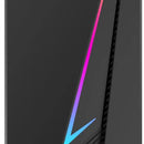 Caja Gabinete Gamer Iceberg Flux Elite Argb Vidrio Fan 120 Negro