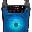 Parlante Portatil Radio Fm Bluetooth Usb Luz Led+ Microfono Color Negro