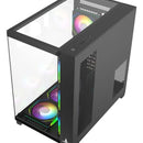 Gabinete Gamer Iceberg Crystal Cube Xl Negro X7 Fan Argb