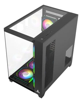 Gabinete Gamer Iceberg Crystal Cube Xl Negro X7 Fan Argb