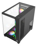 Chasis Gabinete Gamer Iceberg Crystal Cube Xl Negro X7 Fan Argb