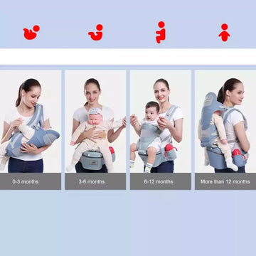 Cargador Silla Ergonomico Multiposiciones Para Bebes Baby On Color Azul oscuro