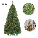 Arbolito De Navidad 600 Ramas 210cm Base Metálica Pino Verde