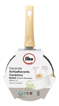 Sartén Ilko Antiadherente Cerámico Blanco 16cm