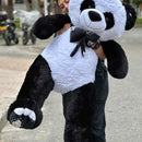 Oso De Peluche Gigante Metro Sesenta 160 + Moño + 3 Globos Negro