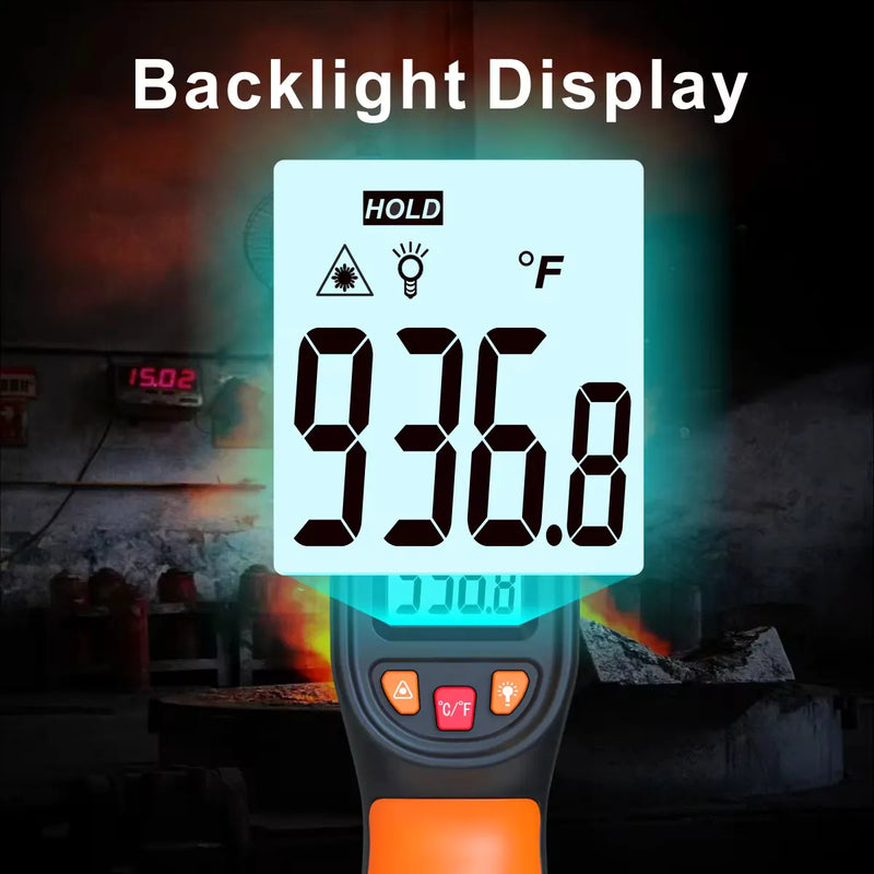 Termometro Digital Infrarrojo Industrial Laser -50° | 600°c