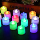6 Velas Led Multicolor Pilas Navideñas Luz Rgb Iluminación