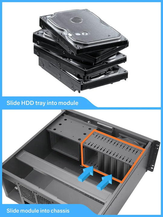 Carcasa Para Chasis De Servidor 4u 7 Bahías 3.5 Pulgadas