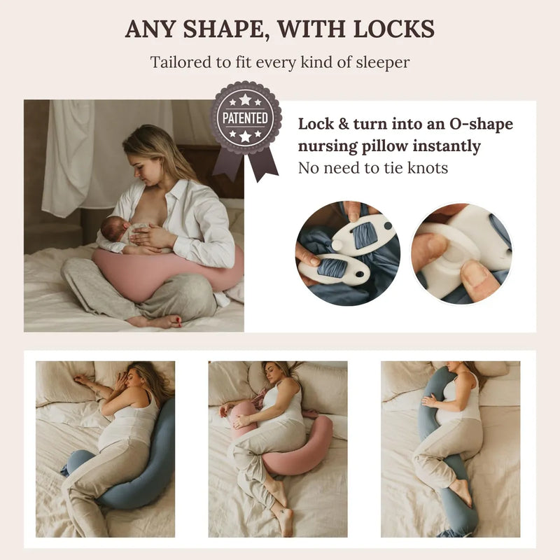 Cuddobaby Almohada De Embarazo 5 En 1 Funda Refrescante, Fir