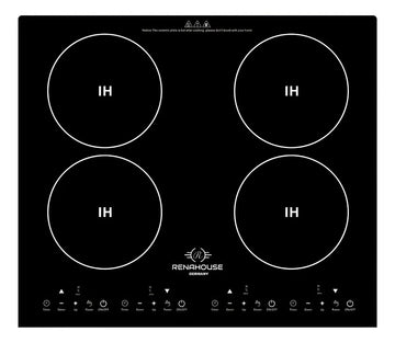 Estufa De Inducción 3600w Renahouse 4 Puestos Moderno Negro