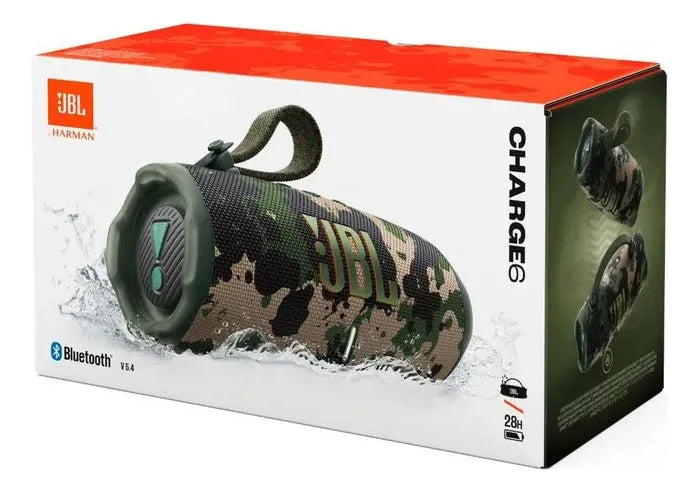 Parlante Portátil Jbl Charge 6 Camuflado Bluetooth Inalám. Verde Musgo