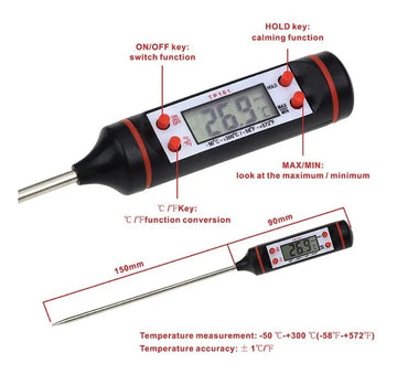 Termómetro De Cocina Punzón Con Certificado De Calibración
