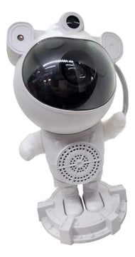Parlante Bluetooth Proyector de galaxia Astronauta Color Blanco