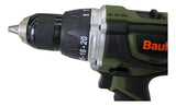 Taladro percutor atornillador inalámbrico de 13mm Bauker CD180JN-2P 18V + accesorios