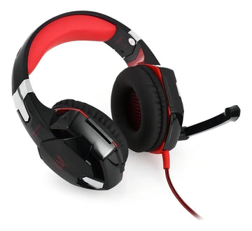 Fone de ouvido over-ear sem fio Kotion Gamer G2000 negro e rojo