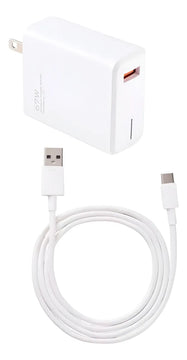 Cargador Celular Tipo C 67w Cable Carga Rápida Usb Teléfono Blanco