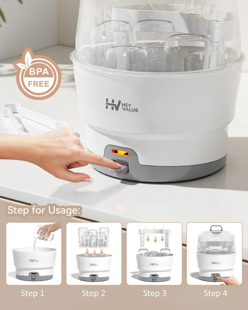 Esterilizador De Teteros Biberones, Desinfectante Compacto