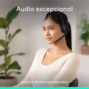 Logitech Zone 300, Diadema Bt Inalámbrica, 2 Micrófonos, Blk Color Negro Luz Blanco