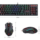 Combo Gamer Redragon K551rgb, Teclado Mecánico + Mouse M607 Negro Negro
