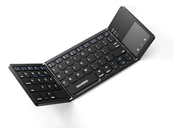Mini teclado Bluetooth plegable ultrafino con panel táctil Genérica B033 Gris oscuro