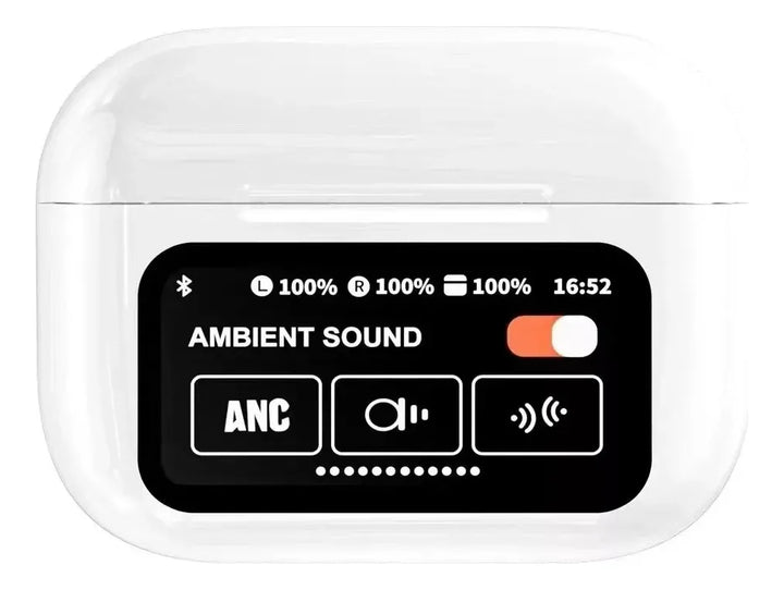 Audífonos Inalámbricos Con Pantalla Táctil Y Cancelación Blanco