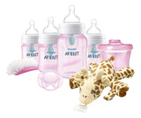 Set De Biberónes Anti-cólico Philips Avent C/peluche Rosa