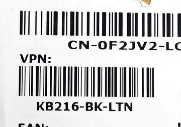 Teclado Dell KB216-BK-LTN QWERTY español color negro