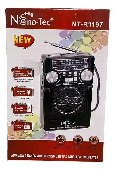 Radio Parlante Panel Solar Recargable Bocina Altavoz Fm Sd Diseño