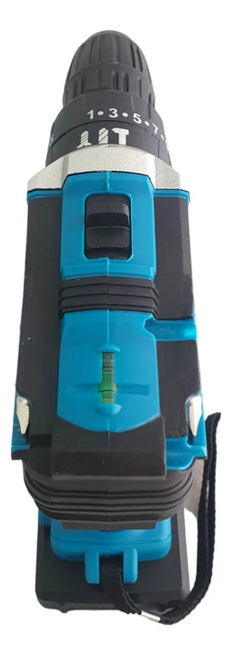 Taladro Percutor Inalambrico Wt Mandril 3/8 Color Azul Frecuencia 60