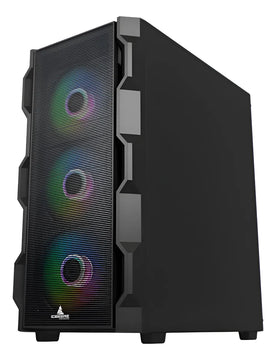 Chasis Gabinete Gamer Iceberg Titan M4 X7 Fan 4000 Airflow Negro