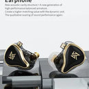 Audifonos Kz Zas Metal Alta Fidelidad sin microfono Cable De Lujo Color Negro