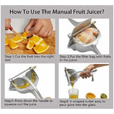 Exprimidor Extractor De Jugos De Naranjas Y Frutas Manual Plateado