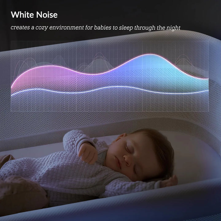 Moisés Eléctrico Automático Para Bebé Con 3 Velocidades Gris